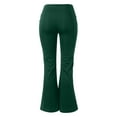 thumbnail image 2 of XIMIN Ladies Solid Color Pants Womens High Waist Pant Soft Sport Yoga Leggings Workout Running Trousers Casual Wide Leg Pants Stretchy Boho Pants(Green,S), 2 of 5