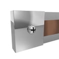 thumbnail image 1 of Pemberly Row Aluminum 2" Maprail End Stop Pair in Satin Silver, 1 of 1