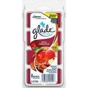 Glade Wax Melts Air Freshener, Scented Candles With Essential Oils For Home And Bathroom, Apple Cinnamon, 8 Count