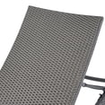 thumbnail image 5 of GDF Studio Eliana Outdoor Wicker 3 Piece Adjustable Chaise Lounge Chat Set, Gray, 5 of 10