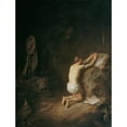 thumbnail image 3 of Martin Johann Schmidt 19x24 Black Modern Framed Museum Art Print Titled - Saint Jerome (1765), 3 of 5