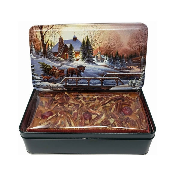 Jane Parker Fruitcake Classic Light Fruit Cake 1 pound (16 Ounce) Loaf in a Collectible Holiday Tin