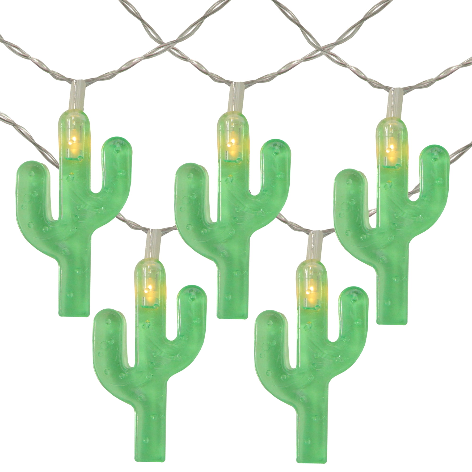 Green Cactus LED Fairy Lights DIY Copper String Chain Christmas Holiday Garland 