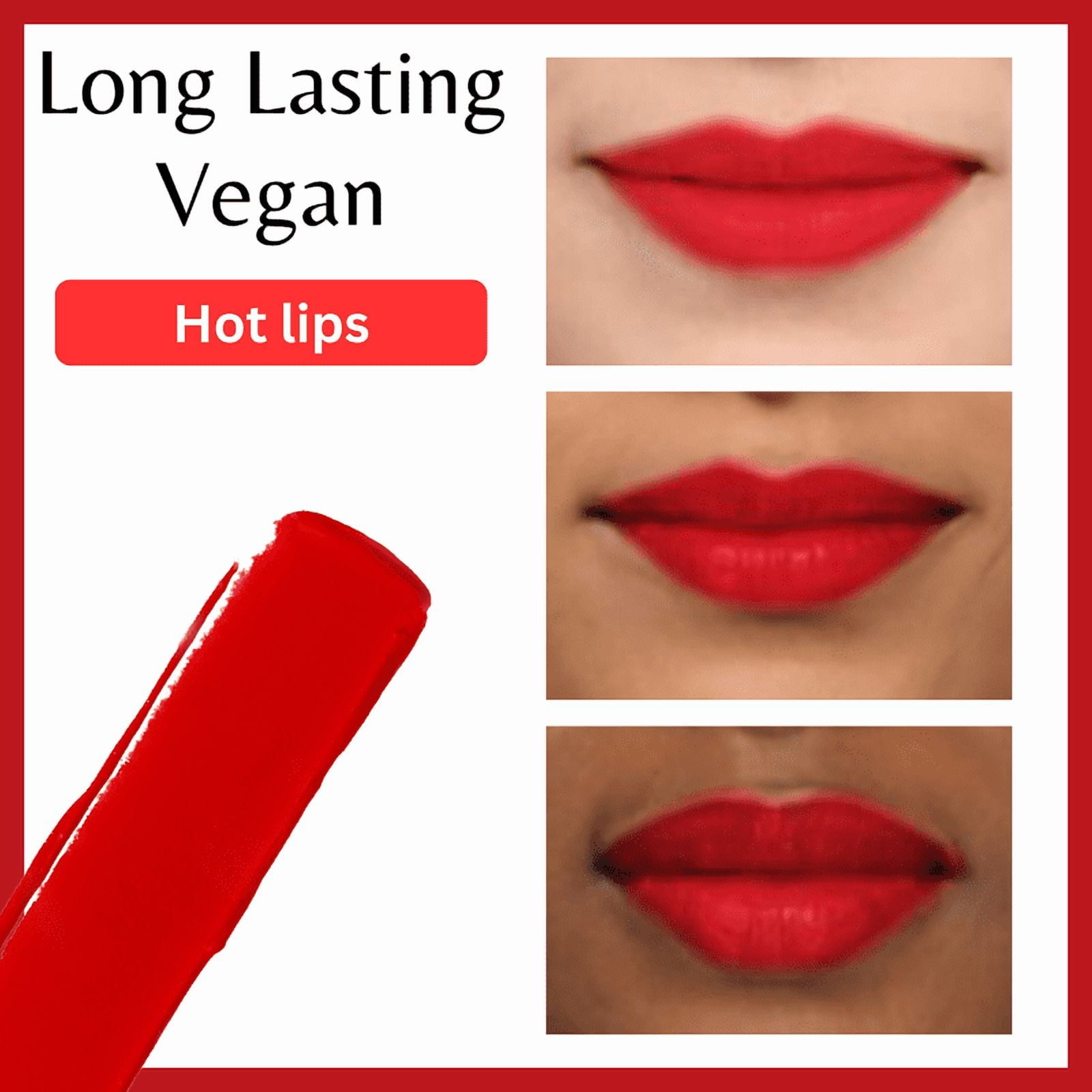 Red carpet - Liquid lipstick by SentiX, matte, High Coverage, Lightweight, Vegan, Paraben-Free, with Vitamin E