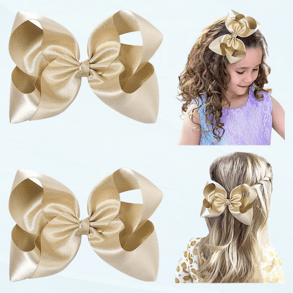 2 PCS 6" Hair Bows for Girls