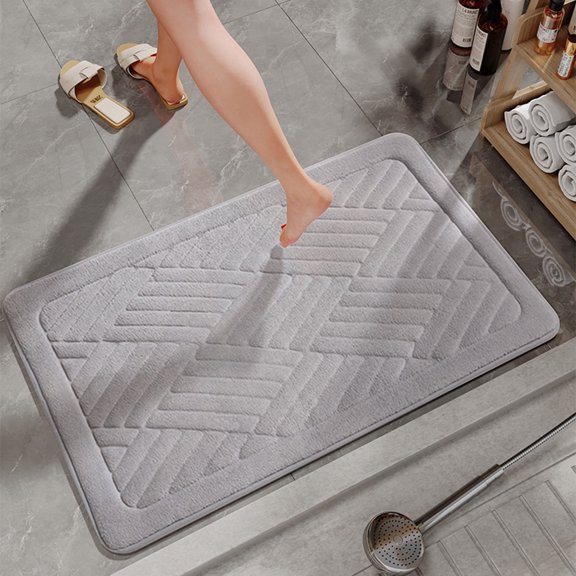 Xihbxyly Alfombrilla Absorbente para Baño, Suave y Gruesa, Base de Tpr Antideslizante, Secado Rápido, Ideal para Ducha o Inodoro, Fácil de Limpiar, 40 X 60 Cm.