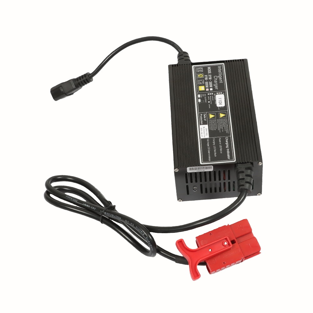 findmall 24V Floor Scrubber Pallet Jack Battery Recharger with SB120 120A Connector RED