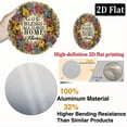 thumbnail image 3 of 2D Flat, God Bless This Home Vintage Floral Round Aluminum Wall Art, 8x8 Inch - Colorful Wreath Design for Holiday Parties Home Decor, Decorations for Home, Perfect for Room Decor, 3 of 6