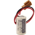 thumbnail image 2 of 10Pcs FDK CR14250SE 1/2AA 3V PLC Battery 1747-BA Backup Power Supply +Brown Plug, 2 of 6