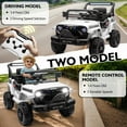thumbnail image 5 of Arnahaishe 12V Kids Electric Vehicles for Kids, Battery Powered Ride on Car Toys for Boys Girls w/ Remote Control, Four-wheel Suspension, USB, Bluetooth, Power Display, Lights, White, 5 of 7