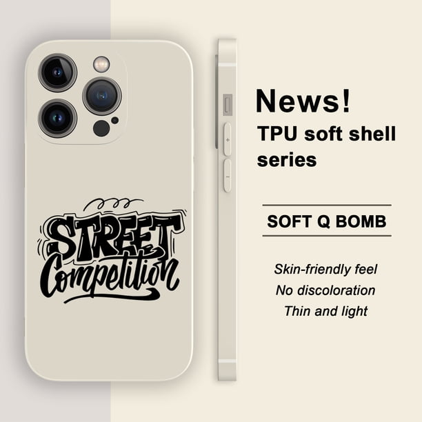 Muestra tu estilo personal con esta funda de teléfono TPU a prueba de golpes con diseño de dibujos animados creativo y minimalista para iPhone