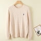 thumbnail image 2 of Couple's boutique high-end embroidered knitted women's cashmere sweater round neck men's pullover long sleeved new cashmere swea, 2 of 5