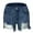 Dark Blue, variant on Women's Mid Rise Ripped Denim Shorts Frayed Raw Hem Casual Jeans Shorts