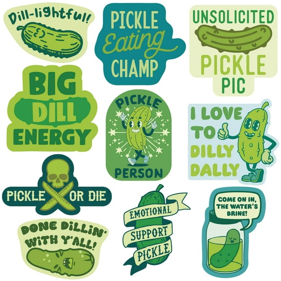 More Pickles Sticker Extra Large Stickers for Adults Funny Adhesives with Memes