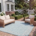 thumbnail image 3 of SAFAVIEH Courtyard Amber Damask Indoor/Outdoor Area Rug, Aqua/Grey, 8' x 11', 3 of 11