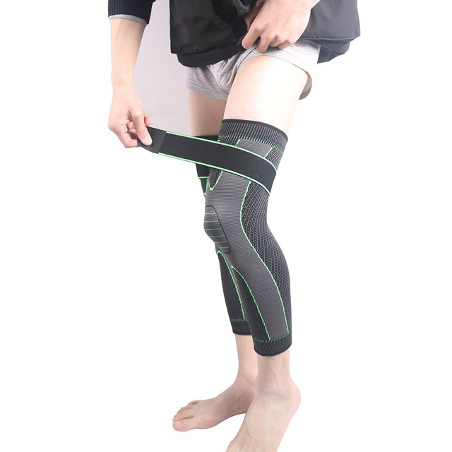 Almohadilla protectora cálida para rodillas de compresión deportiva tejida alargada con correa (L) Ndcxsfigh Nuevos Originales