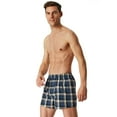 thumbnail image 2 of SCHIESSER Calzoncillos bóxer tejidos para hombre, pack de 4 - tela tejida, pantalón, algodón Azul/gris 4XL (XXXX-Large), 2 of 4