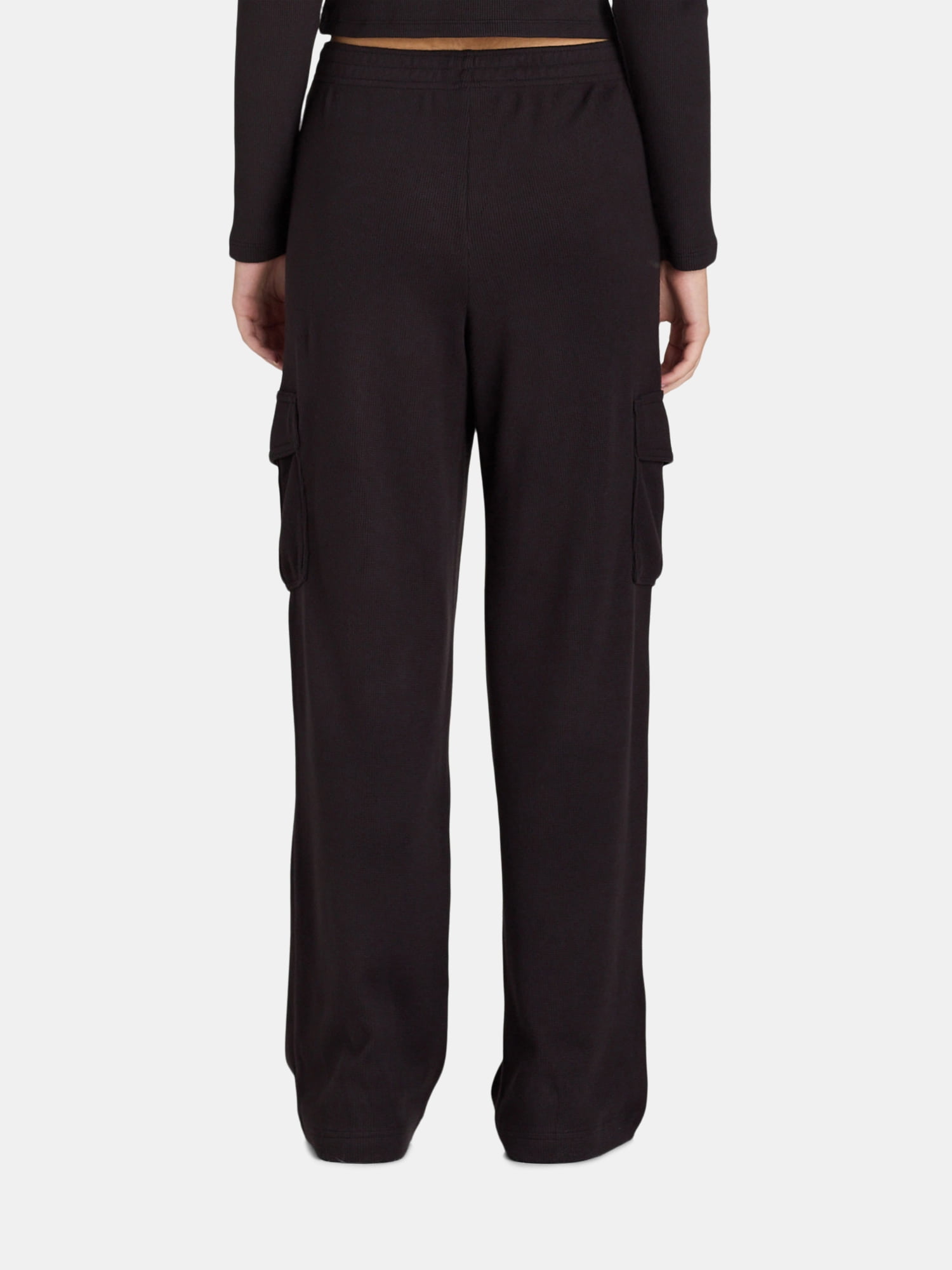 No Boundaries Brushed Waffle Knit Cargo Pants, Sizes XS to XXL (Women's)