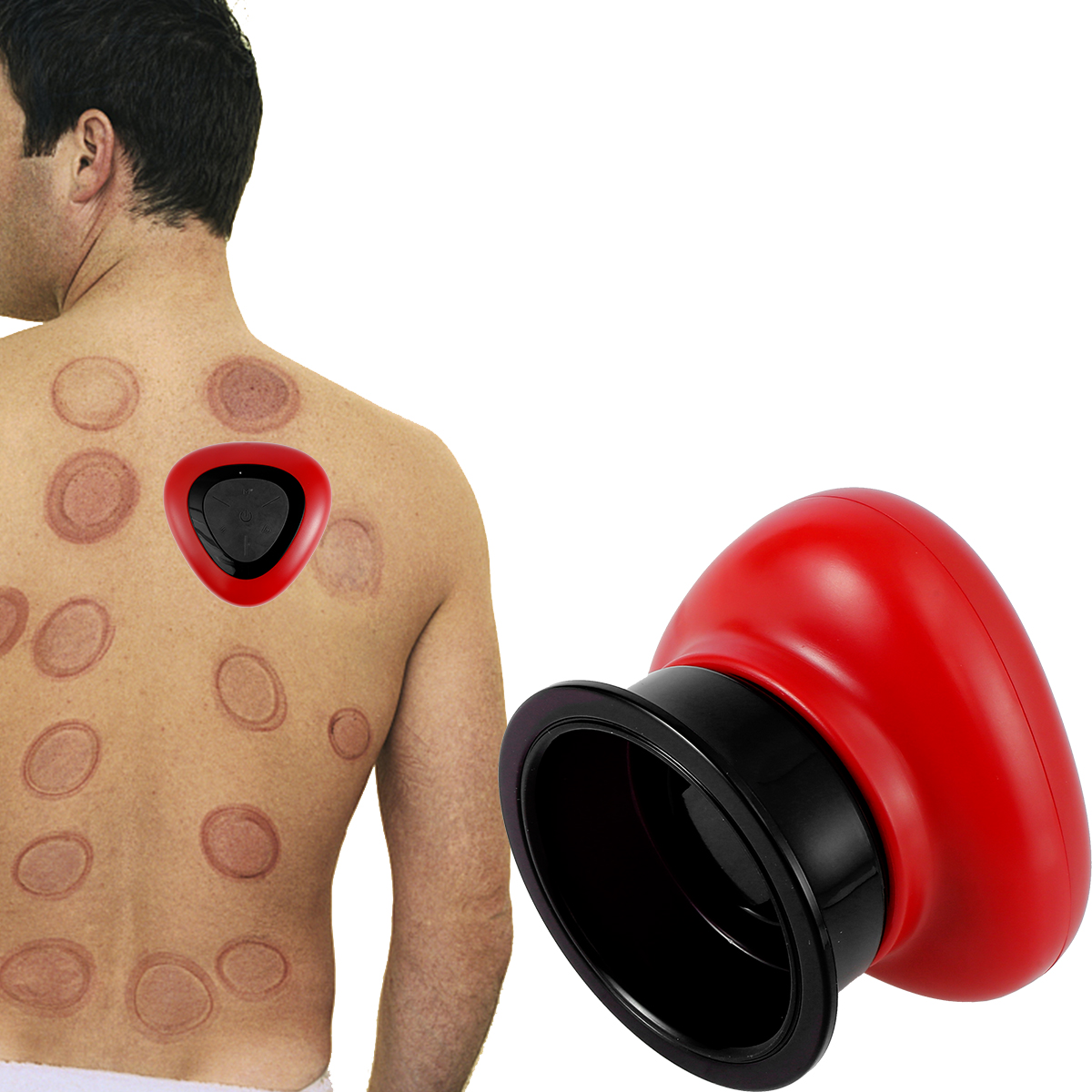 Rechargeable Heating Cupping Gua Sha Massager 3 Gear Electric Scraping