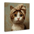 thumbnail image 3 of Stupell Industries Cat with Fashionable Turban Canvas Wall Art design by Jim Baldwin, 17 x 17, 3 of 7
