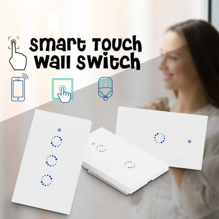 3 2 1 Gang Us Smart Wifi Switch In Wall Light Switch App Remote Control Touch Panel Work With Amazon Alexa Google Home Timing