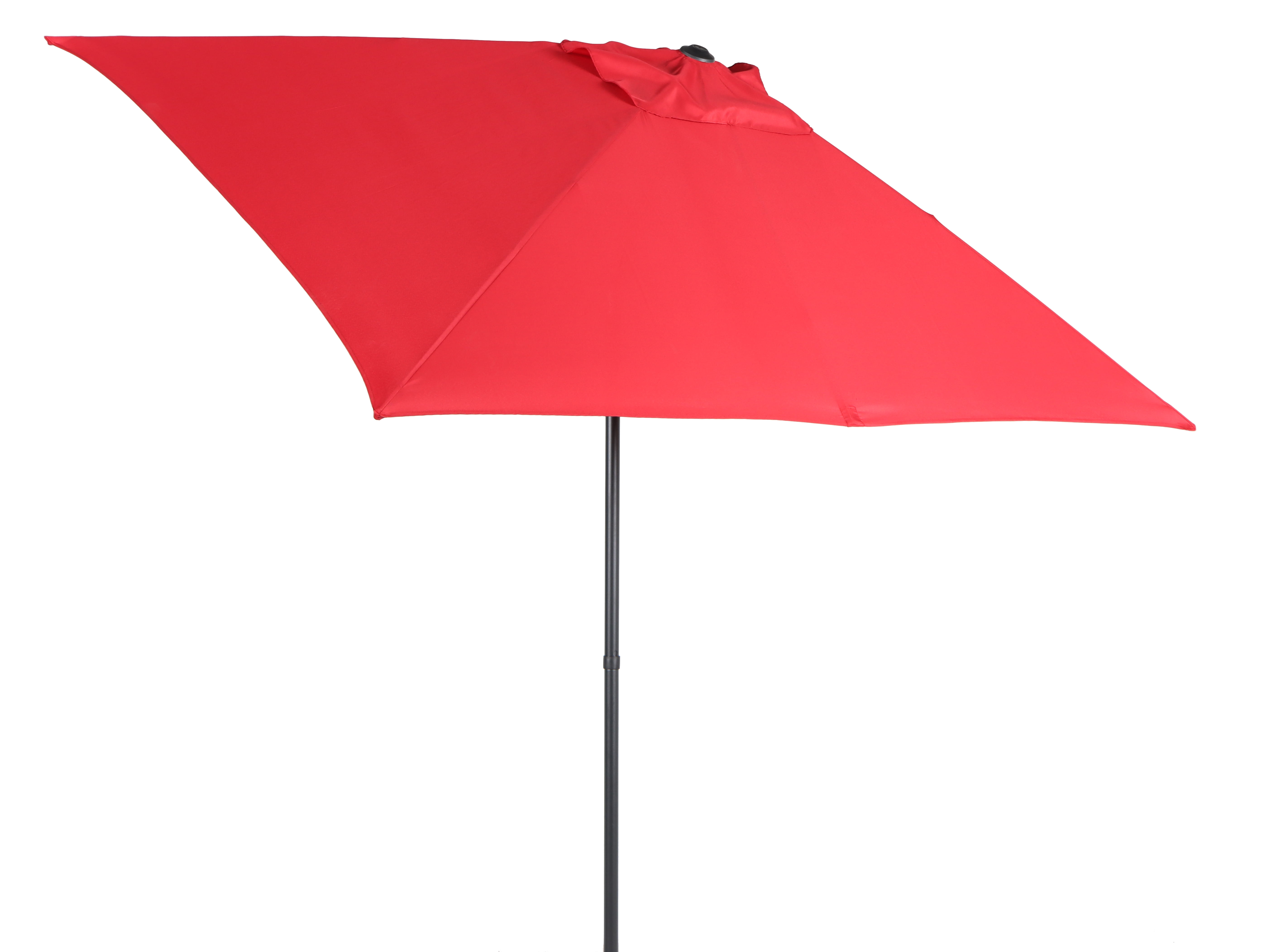 Mainstays Outdoor 6 x 7.5ft Red Rectangular Outdoor Market Patio Umbrella with Push-up Function
