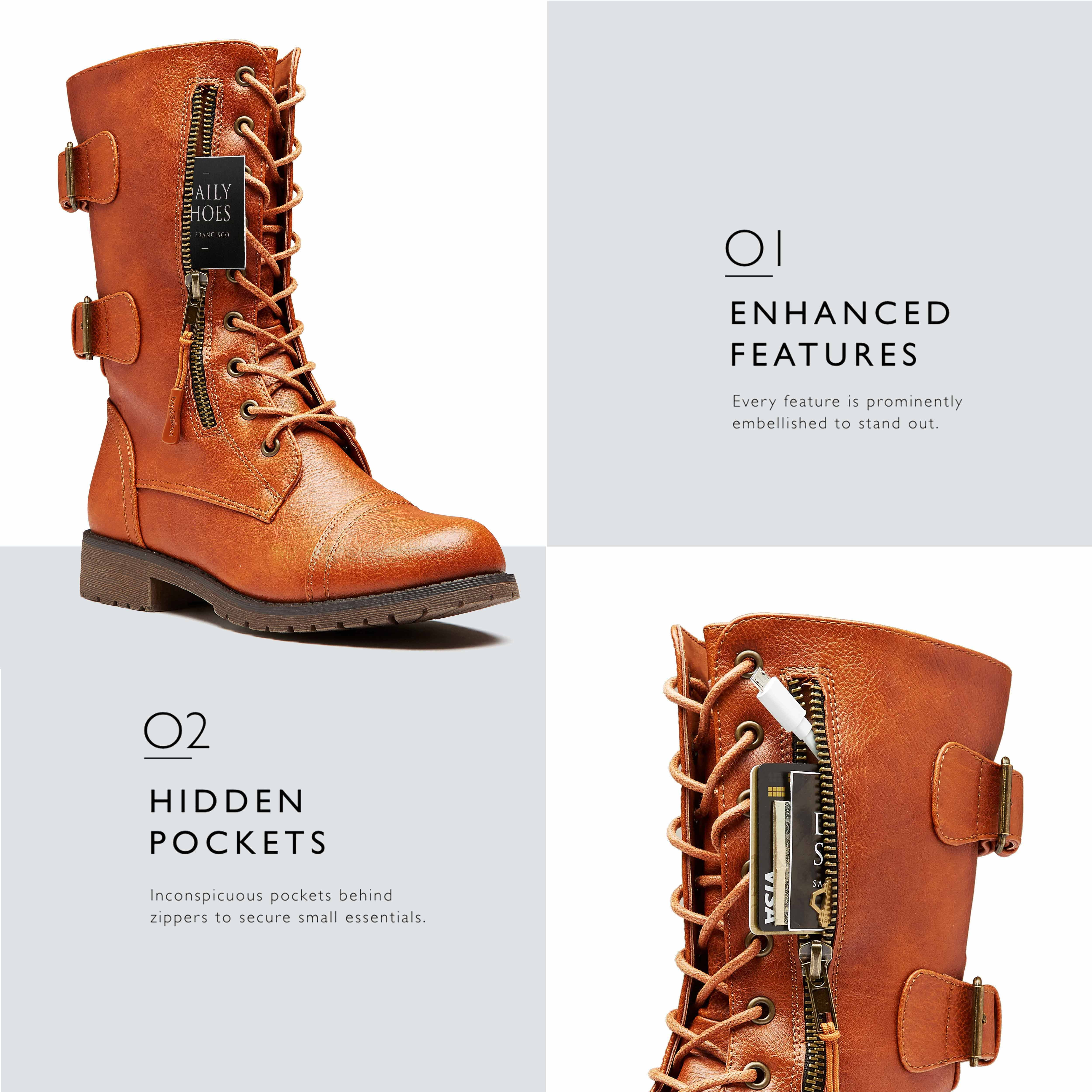 wide width combat booties