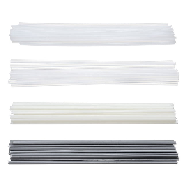 Riwesomey 50 Uds varillas de soldadura de plástico reparación de parachoques ABS/PP/PVC/PE varillas de soldadura suministros de soldadura gris Suministros de soldadura