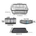thumbnail image 7 of EasyPAG Kitchen Dish Drainer Rack with Drying Board and Full-Mesh Silverware Utensils Holder, Black, 7 of 7