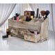thumbnail image 3 of 3 cajones - Caja de almacenamiento de cosméticos de madera para el almacenamiento ordenado y organizado de herramientas de maquillaje, pequeños accesorios en el hogar y la oficina Tocadores y encimera de baño (rústico) Vhermosa CZMR-ST6, 3 of 7