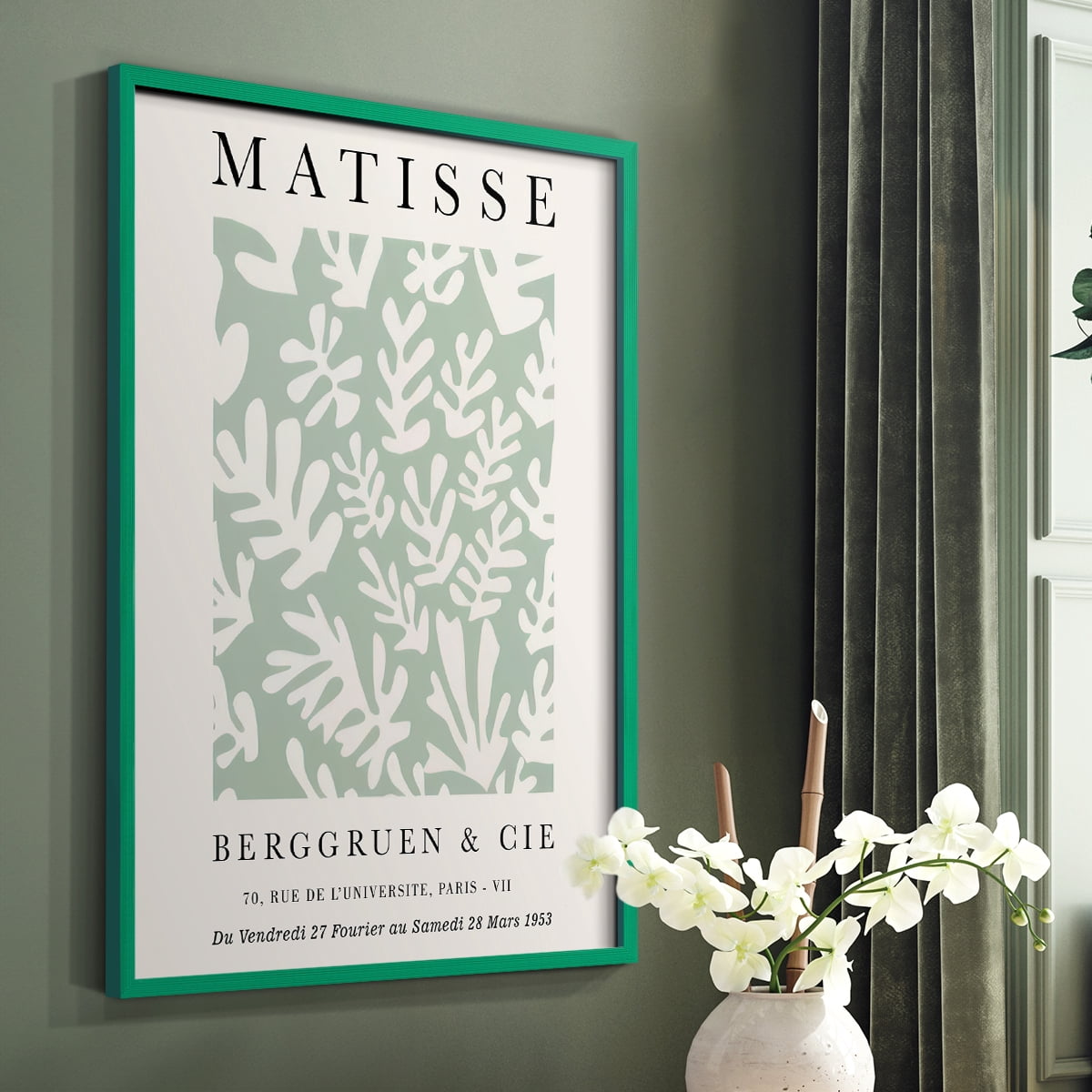 Matisse CLXXVIII Framed Print in Green Solid Wood 8 x 10 Framed Print