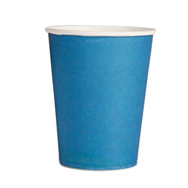 20 Paper Cups (9oz) - Plain Solid Colours Birthday Party Tableware Catering(blue),20 x Paper Cups,Blue