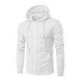 thumbnail image 4 of GrmtClth Mens Hoodie Loose Fit Zip Up Drawstring Hooded Sweatshirt 2025 Fall Casual Long Sleeve Pullover Lightweight Outerwear with Pockets White M, 4 of 4