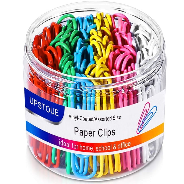 Vinaco Clips De Papel Coloridos, Paquete De 100 Clips De Papel Grandes De 2 Pulgadas (50 Mm), Duraderos Y Resistentes Al Óxido, Clips De Papel Gigantes, Clips De Papel De Colores. Ideal Para Oficina,