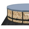 Funsicle 14ft x 42in Round Oasis Designer Above Ground Pool, Oak