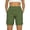r-1633Green398, variant on Women Breathable Casual Shorts With Pockets Summer Comfort Three Quarter Length Boho Solid Color Daily Ladies Workout Stretchy Bottoms