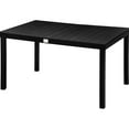 thumbnail image 4 of Black Woodgrain Table | Used for Outdoor Entertaining and Family Dinners | Get a Durable and Easy - to - clean Patio Table, 4 of 5