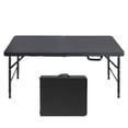 thumbnail image 1 of Table Pliante Portable Noire de 4 Pi Intérieur&Extérieur Poids Maximal 135 kg Table Pliable pour le Camping, 1 of 6