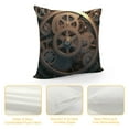 thumbnail image 4 of JEUXUS  Decorative Throw Pillow Covers Double Sided Pillow Covers for Sofa Steampunk Mechanical Gears Couch Throw Pillow Cases Soft Plush Cushion Case Square Cushion Cover for Living Room, 4 of 5