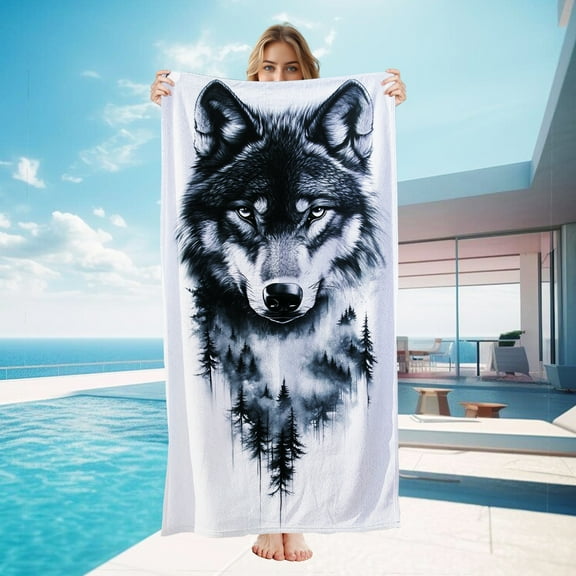 Personalized Towel, Custom Beach Towel, 100% Microfiber Weekend Beach Trip Gifts,300gsm