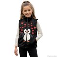 thumbnail image 3 of Psesaysky Warm Kids Zip up Vest for Winter Fall, Polyester with Pocket Kid Outerwear Vest, Penguin Red Hearts, 3 of 9