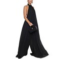thumbnail image 3 of Wangsaura Women Sleeveless Halter Jumpsuit with Wide Leg Backless Clothing, 3 of 7