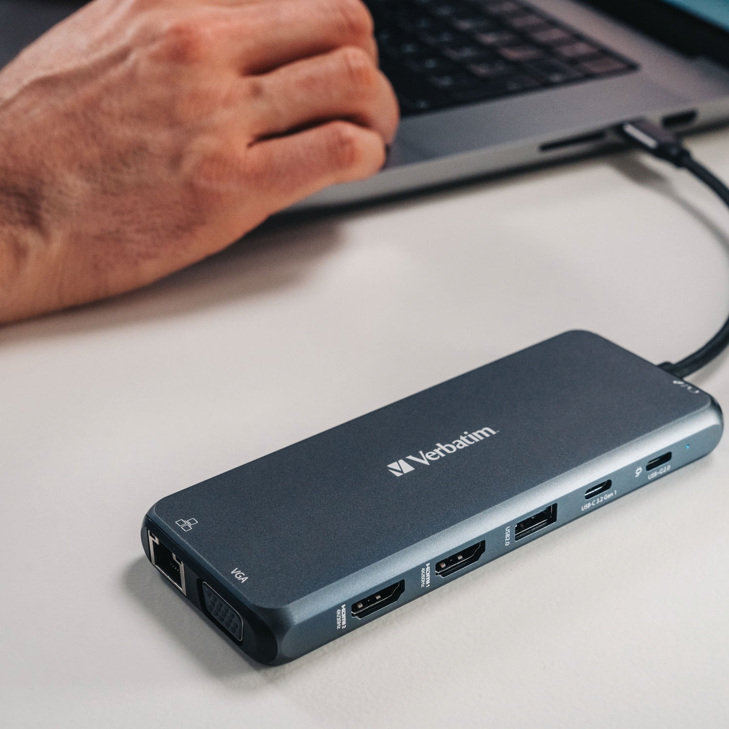 Verbatim® USB-C Pro Multiport Hub14 Port, Gray 32154