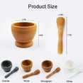 thumbnail image 3 of Home Mortar and Pestle, Spices, Herbs, Tough Foods, Grains, Teas, Garlics,and Ginger Grinder (Granite, Wood Grain), 3 of 3