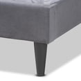 thumbnail image 6 of Baxton Studio Gothard Gray Velvet and Dark Brown Wood King Size Platform Bed, 6 of 6