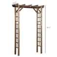 thumbnail image 3 of 85" Wooden Garden Arbor for Wedding and Ceremony, Outdoor Garden Arch Trellis for Climbing Vines - Carbonized, 3 of 9