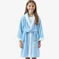 thumbnail image 5 of Bixock Unisex Toddler Robe for Girls Boys Hooded Robe Kids Fleece Bathrobe Children Loungewear Print Cape Absorbent Wearable Indoor Outfit for 0 To 8 Years Fall Winter Sleepwear, 5 of 5