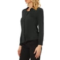 thumbnail image 4 of INSPIRE CHIC Blouse de Travail en Chiffon à Manches Longues pour Femmes TG Noir, 4 of 5