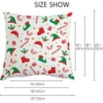thumbnail image 2 of GZHJMY Decorative Throw Pillow Covers Set of 2, Christmas Elf Hat Shoes Soft Pillow Cases, Square Cushion Cases Pillowcases for Sofa Bed Couch Car Home 18"x18" Home Decor, 2 of 5