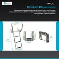 thumbnail image 5 of MARINE CITY 3-Step Under Platform Telescoping Boat Ladder with Retractable Handrail  316 Stainless Steel, Rust-Resistant, 400 lbs Capacity, Space-Saving Design for Boat & Yacht, 5 of 7
